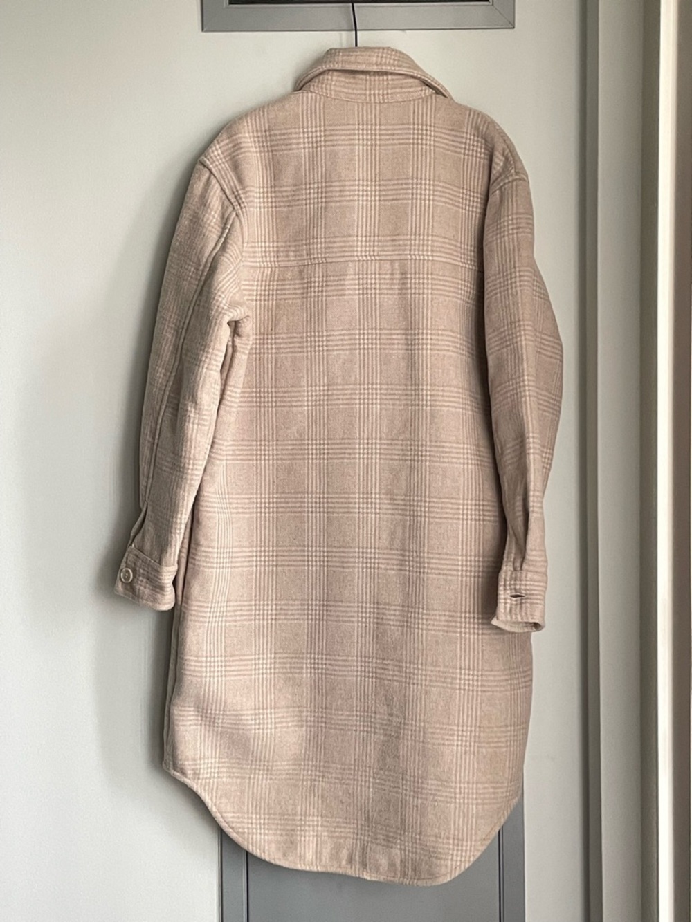 JOIE Beige Plaid Button-Up Shacket - Picture 5 of 9